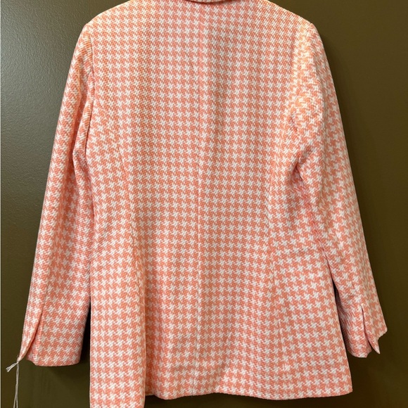 ASOS Pink Houndstooth Double-Breasted Blazer - Picture 4 of 5